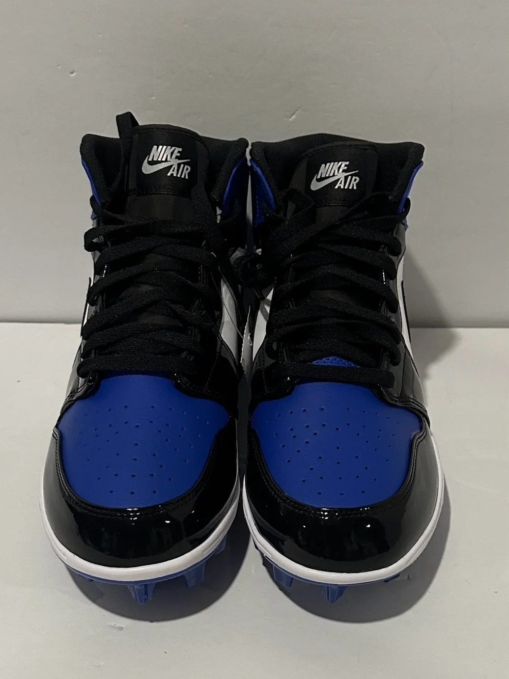 Air Jordan 1 Mid TD Cleat 'Game Royal Patent' Sz: 9 (FJ6805-401)